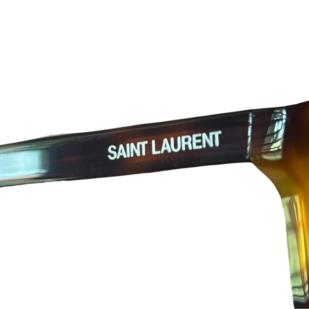 Saint Laurent Brown Tortoise Shell sunglasses new - Picture 2 of 2